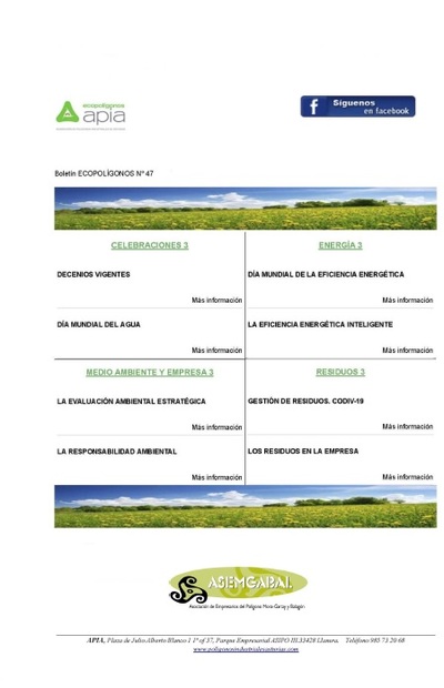 Boletín Ecopolígonos nº 47, marzo 2020