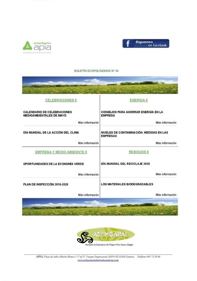 Boletín Ecopolígonos nº 49, mayo 2020
