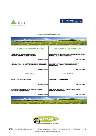 Boletín Ecopolígonos nº 54, noviembre 2020