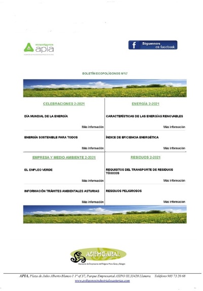Boletín Ecopolígonos nº 57, febrero 2021