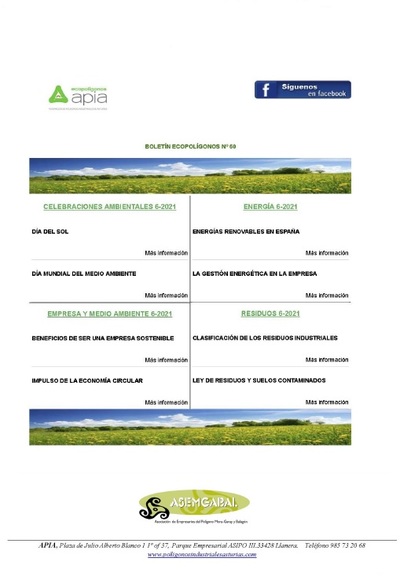 Boletín Ecopolígonos nº 60, junio 2021