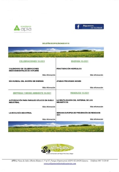Boletín Ecopolígonos nº 61, octubre 2021