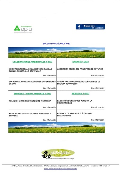 Boletín Ecopolígonos nº 63, enero 2022