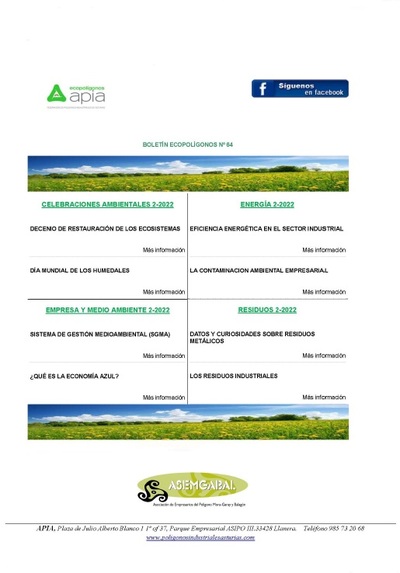 Boletín Ecopolígonos nº 64, febrero 2022