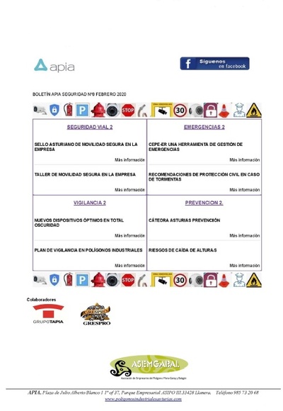 Boletín Seguridad nº 8, febrero 2020