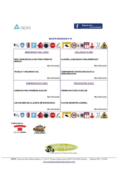 Boletín Seguridad nº 19, febrero 2021