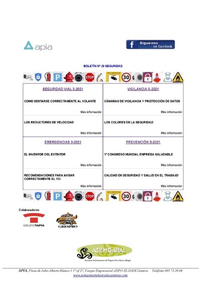Boletín Seguridad nº 20, marzo 2021