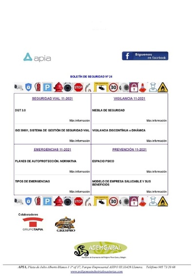 Boletín Seguridad nº 24, noviembre 2021